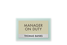 Manager on Duty Signs