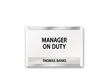 Manager on Duty Signs