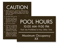 Pool/Spa Rule Signs