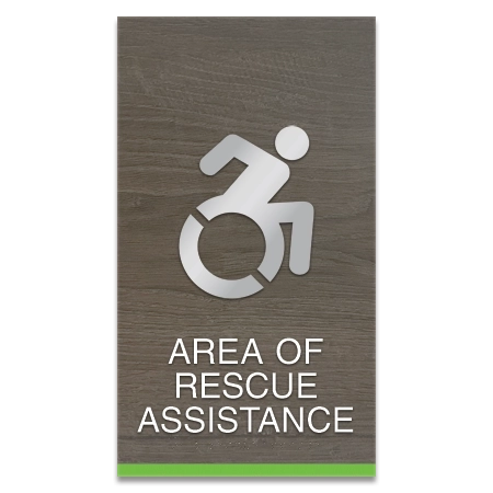 Area of Rescue Assistance Sign - NYC Compliant
