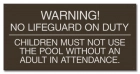 Baldwin County, Alabama No Lifeguard Warning Sign