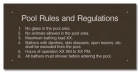 Baldwin County, Alabama Pool Rules Sign