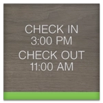 Check In/Check Out Sign w/ Times