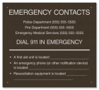 Connecticut Emergency Contacts Pool Sign
