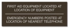 Delaware First Aid and Emergency Phone Location Sign