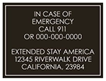 Emergency Information Sign