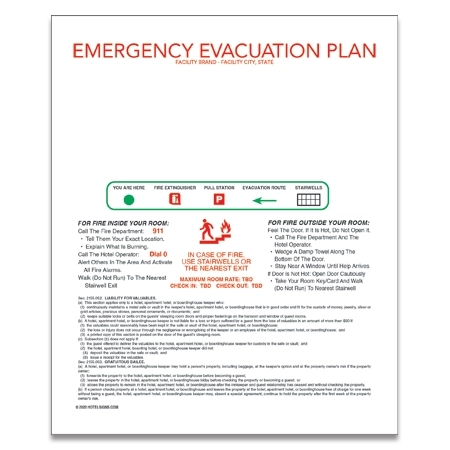 Evacuation Map - Replacements Only