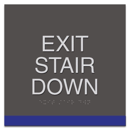 Exit Stair Down Sign