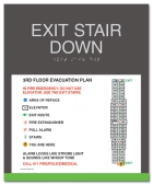 Exit Stair Evacuation Plans - CA Compliant
