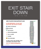 Exit Stair Evacuation Plans - CA Compliant