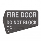 Fire Door - Do Not Block Label - 4 Pack