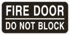 Fire Door - Do Not Block Label - 4 Pack