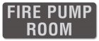 Fire Pump Room Label