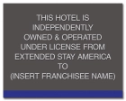 Franchisee Statement Plaque - Select Suites