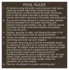 Hawaii Pool Rules Sign