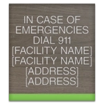 In Case of Emergencies Sign