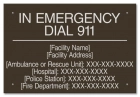 In Emergency Dial 911 Sign