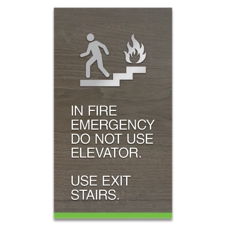 In Fire Emergency, Do Not Use Elevator...