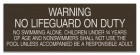 Indiana No Lifeguard on Duty Sign
