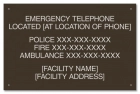 ISPSC Pool Emergency Phone Sign