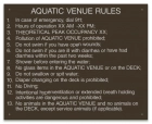 MAHC Aquatic Venue Rules Sign