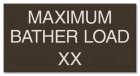 MAHC Maximum Bather Load Sign