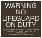 Maine No Lifeguard On Duty Warning Sign