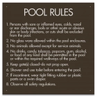 Maricopa County, Arizona Pool Rules Sign