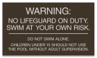 Maryland No Lifeguard on Duty Sign