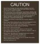 Maryland Spa Safety Rules Sign