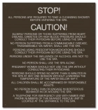 Mobile County, Alabama Spa Rules Sign