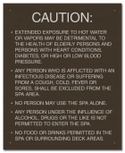 Nevada Spa Rules Sign