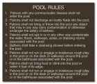 New Hampshire Pool Rules Sign