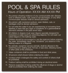 New Jersey Pool and Spa Rules Sign