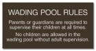 New Jersey Wading Pool Rules Sign