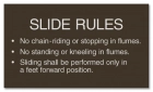 New York White-Water Slide Rules Sign