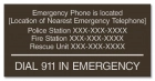 Ohio Emergency Phone Sign