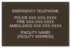 Ontario Canada Emergency Phone Sign