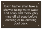 Ontario Canada Shower Rules Sign