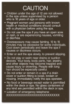 Ontario Canada Spa Rules Sign