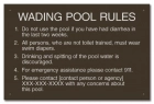 Oregon Wading Pool Rules Sign