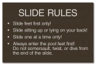 Oregon Waterpark Slide Rules Sign