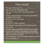 Pool Rules w/ Hours