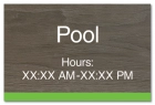 Pool Rules w/ Hours Sign