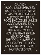 Province Pool Rules Sign - Ontario Compliant: Canada