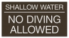 Shallow Water No Diving Sign - Arizona and South Carolina