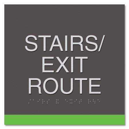 Stairs/Exit Route Egress Sign - CA Compliant