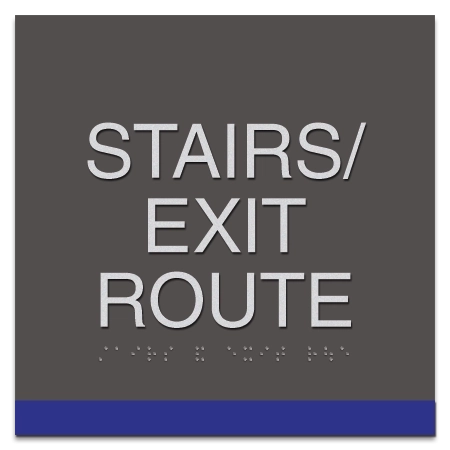 Stairs/Exit Route Egress Sign - CA Compliant