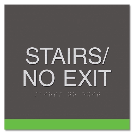 Stairs/No Exit Egress Sign - CA Compliant