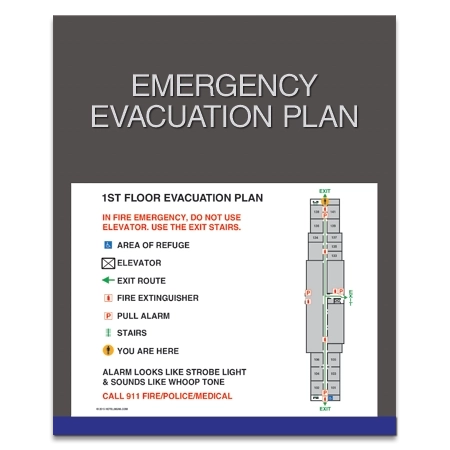Standard Entrance Evacuation Plans - CA Compliant